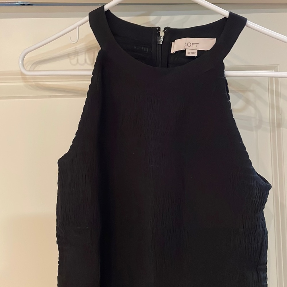 Black wide leg romper jumpsuit